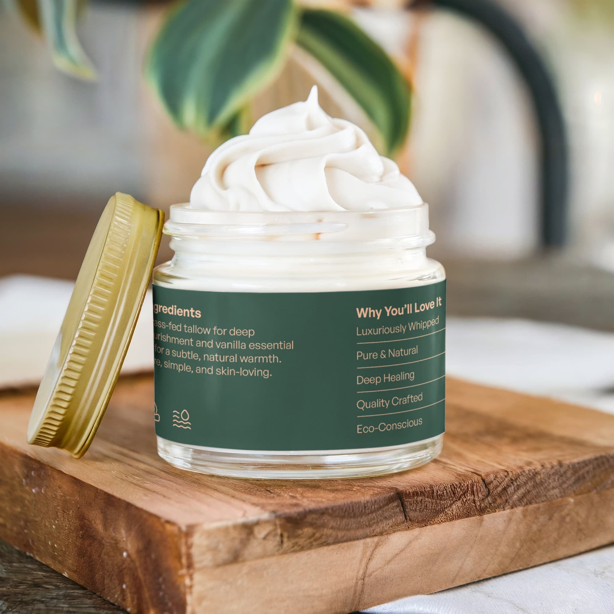 Whipped Grass-Fed Tallow Balm with Vanilla Bean BeautyBoss