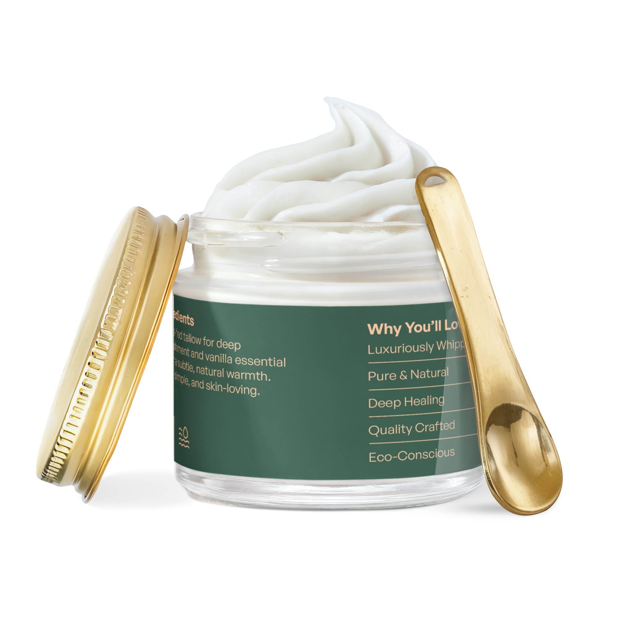 Whipped Grass-Fed Tallow Balm with Vanilla Bean BeautyBoss